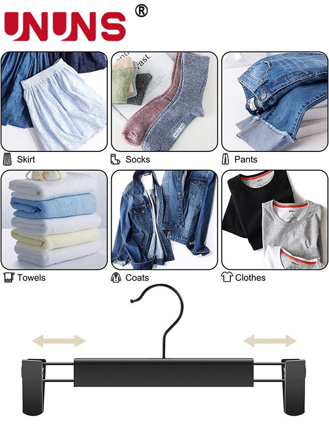 20 Pack Pants Hangers Clothes Hangers with 360 ° Swivel Hooks, Adjustable Non-Slip Clips, Durable and Sturdy Plastic Hanger for Pants, Skirts, Clothes