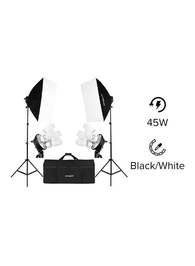 Studio Photo Lighting Kit Black/White