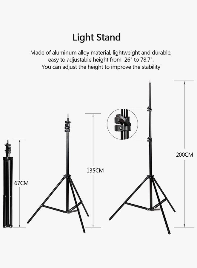 Studio Photo Lighting Kit Black/White