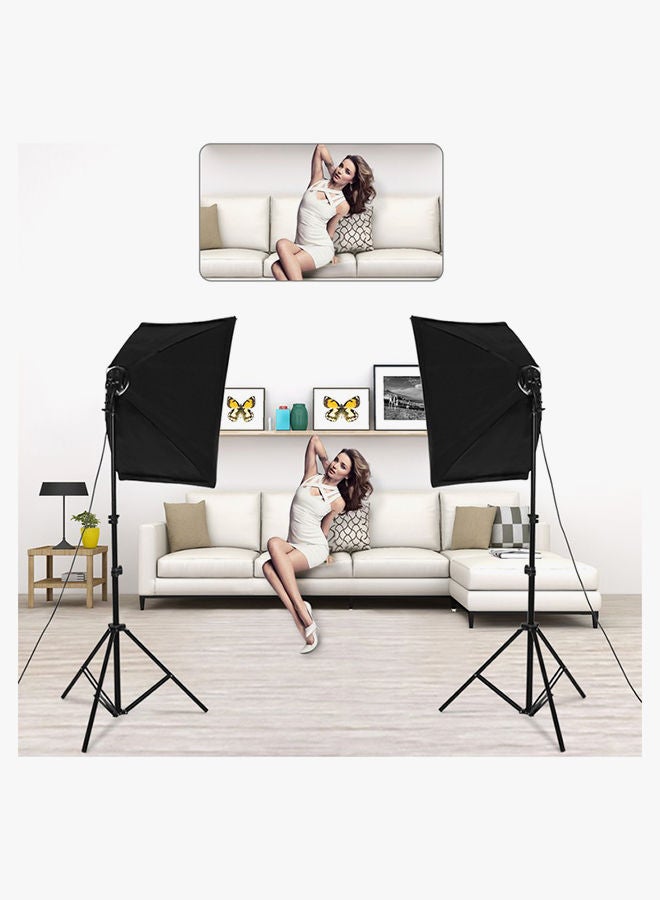 Studio Photo Lighting Kit Black/White