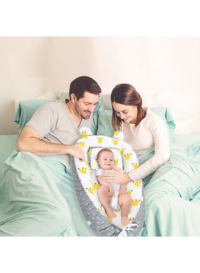 Breathable Cotton Portable Hypoallergenic Baby Nest Lounger For Bedroom Travel Camping