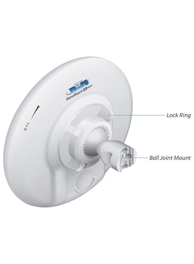 Networks NBE-5AC-Gen2-US 5GHz Nano-Beam airMax AC CPE Dedicated Management Radio White