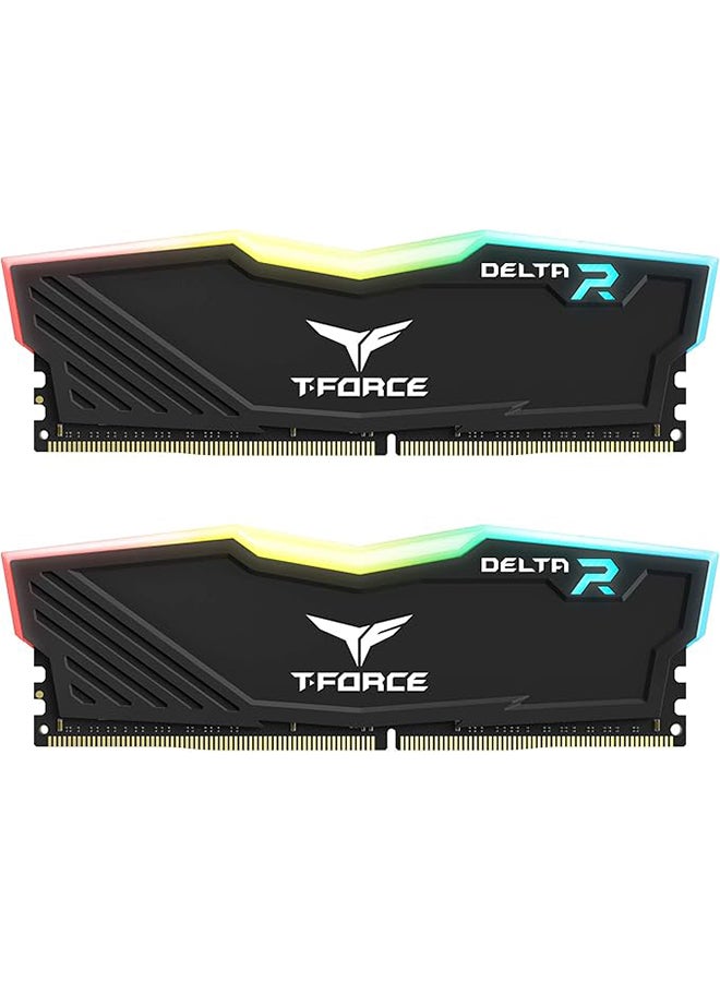 Team Group 32GB (2x16GB) DDR4 RGB RAM for Gaming PC, up to 3600MHz, Dual Channel Desktop Module | BLACK