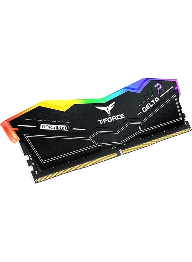 Team Group 32GB(2x16GB) DDR5 RGB Gaming RAM, up to 6000MHz CL38 Intel XMP 3.0 & AMD Expo Compatible Desktop Memory Module | BLACK