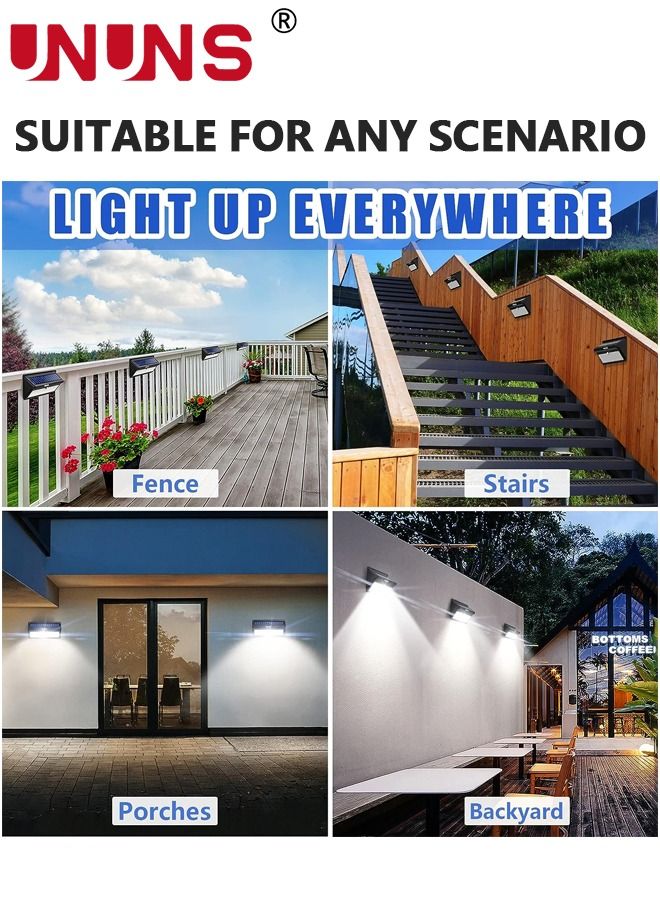 LED Home Lighting Uplights,Solar Lights Outdoor,3 Modes Motion Sensor Security Garden Lights,IP65 Waterproof Porch Lamps,Wireless Solar Wall Lights For Front Door/Yard/Garage/Patio/Deck