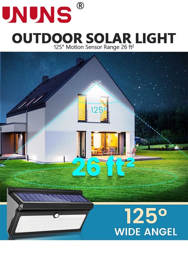 LED Home Lighting Uplights,Solar Lights Outdoor,3 Modes Motion Sensor Security Garden Lights,IP65 Waterproof Porch Lamps,Wireless Solar Wall Lights For Front Door/Yard/Garage/Patio/Deck