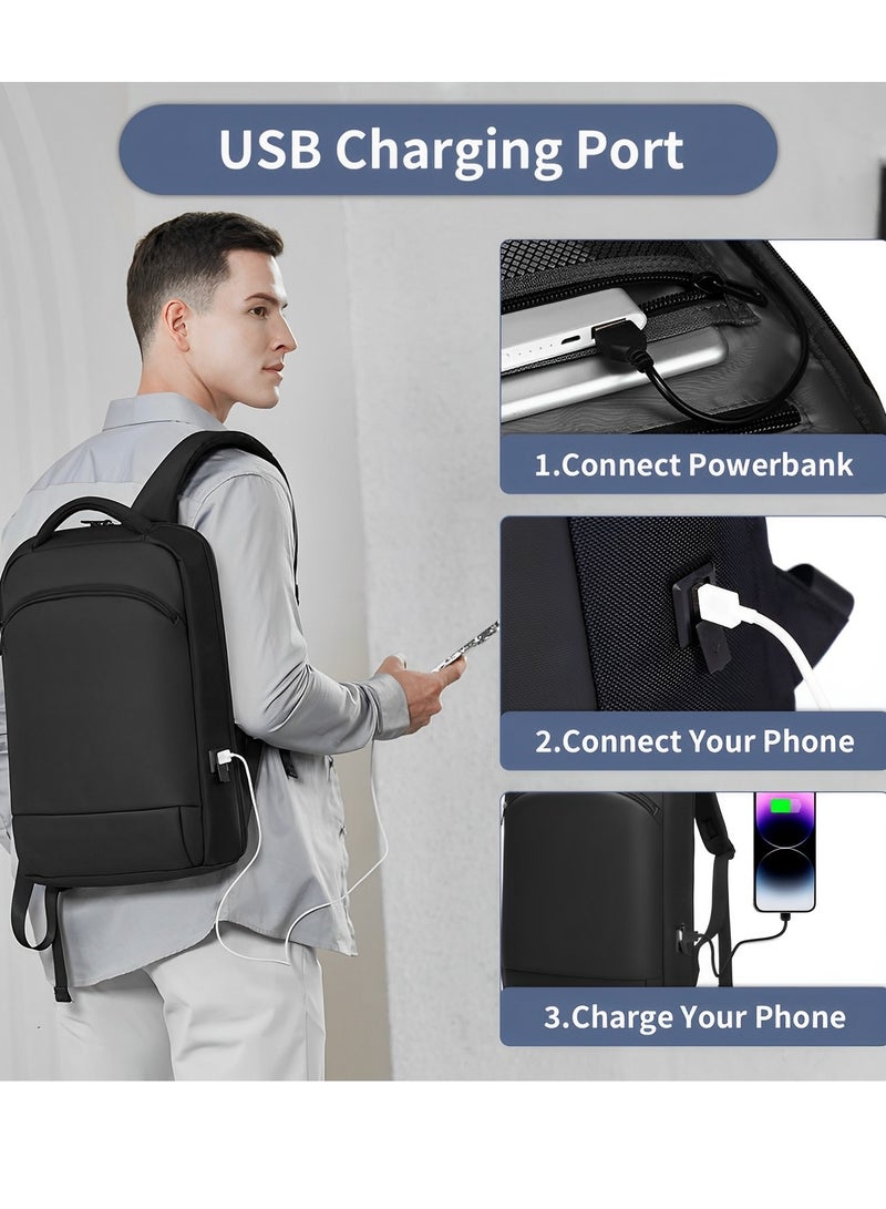 Skycare Business Travel Waterproof Backpack, Multi-functional Large Capacity Expandable Computer Bag for Handheld or Shoulder Carry