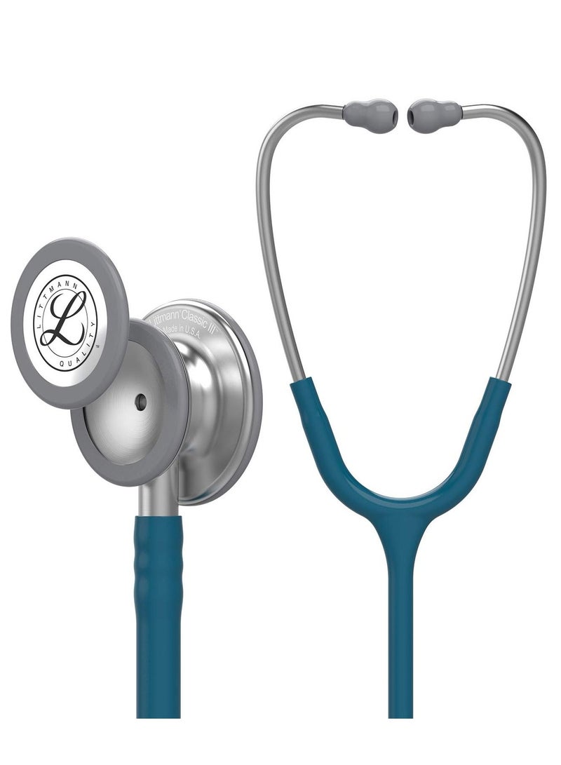 3M Littmann Classic III Monitoring Stethoscope 27 inch Caribbean Blue  Tube 5623