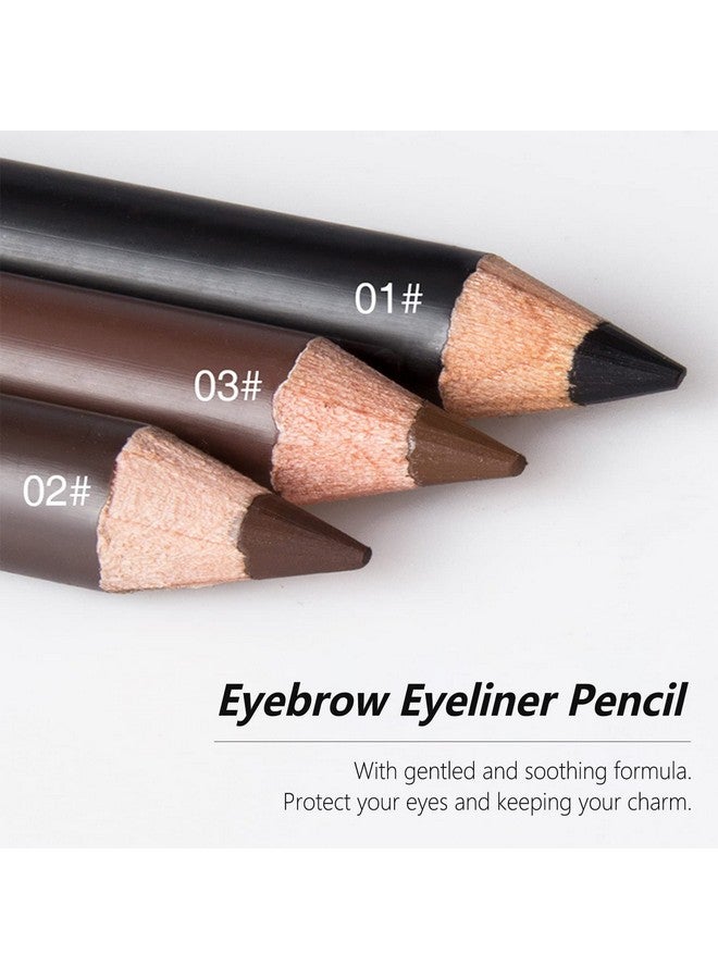 Brown Eyebrow Pencils Set 12Pcs Waterproof Eye Liner Pencils，Long Lasting Brown Eyeliner Pencils Set Easy To Color Eye Brow Pencils For Women Eye Makeup Pencil