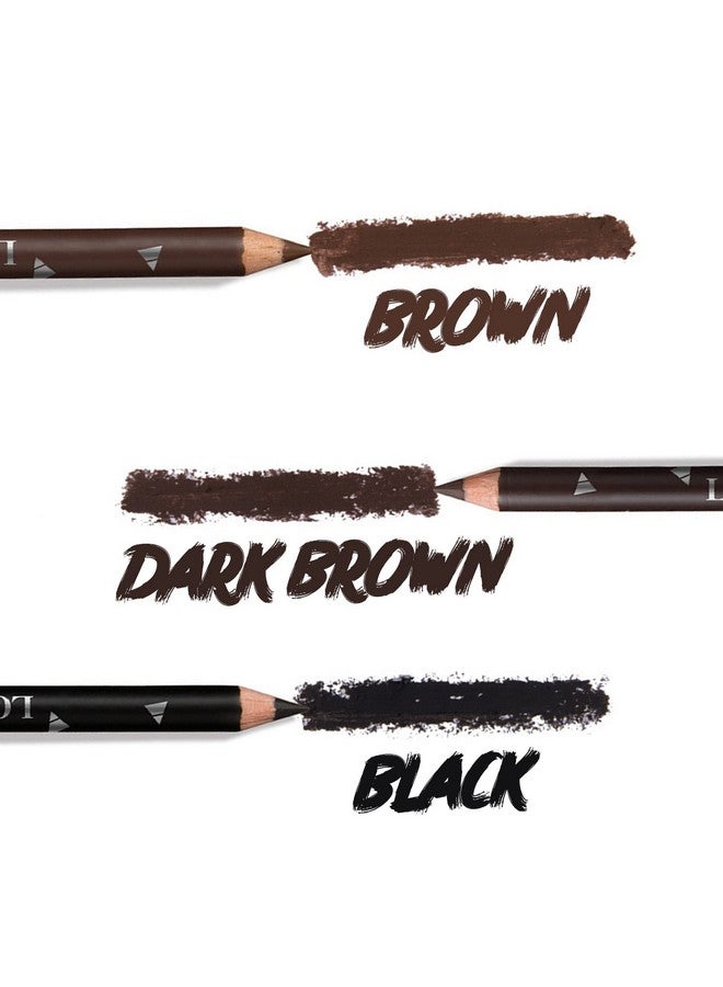 Brown Eyebrow Pencils Set 12Pcs Waterproof Eye Liner Pencils，Long Lasting Brown Eyeliner Pencils Set Easy To Color Eye Brow Pencils For Women Eye Makeup Pencil