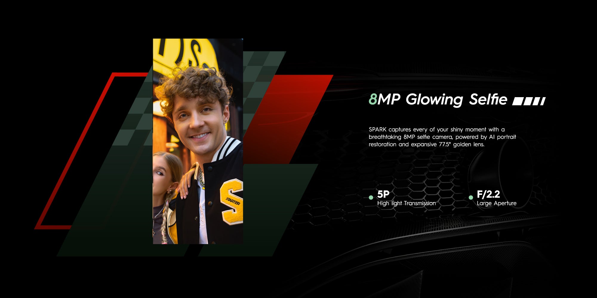 Spark 20 Pro 5G Dual SIM Startrail Black 8GB RAM 256GB - Middle East Version