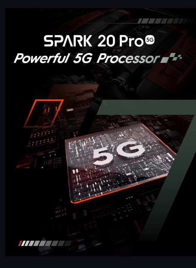 Spark 20 Pro 5G Dual SIM Glossy White 8GB RAM 256GB - Middle East Version