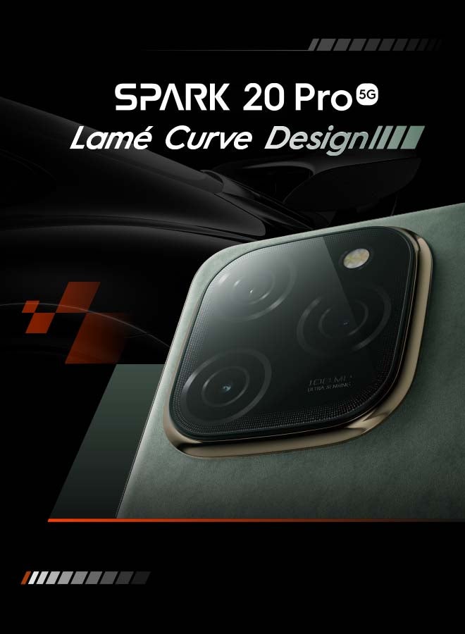 Spark 20 Pro 5G Dual SIM Glossy White 8GB RAM 256GB - Middle East Version