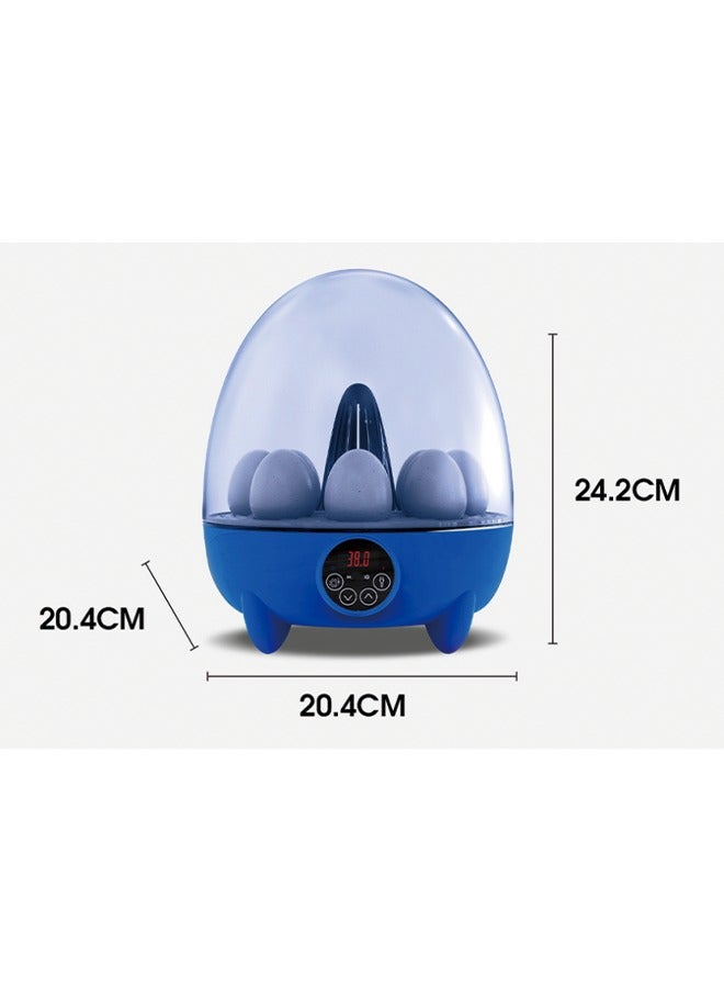 Egg Incubator, 8 Eggs Poultry Hatcher with Humidity Temperature Control, Mini Chicken Incubator 360 View Poultry Incubator for Hatching Chicks Quail Duck Bird Turkey Eggs(8 Eggs)