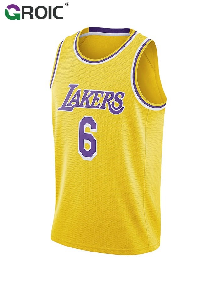 Basketball Jersey, Lebron James Jersey 6# Basketball T Shirt and Shorts, Basketball Jersey Shirt for Adults, Basketball Suits, Basketball Jersey Set, Suitable for 175-180CM
