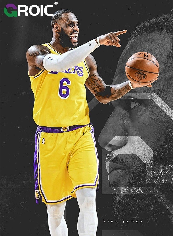 Basketball Jersey, Lebron James Jersey 6# Basketball T Shirt and Shorts, Basketball Jersey Shirt for Adults, Basketball Suits, Basketball Jersey Set, Suitable for 175-180CM