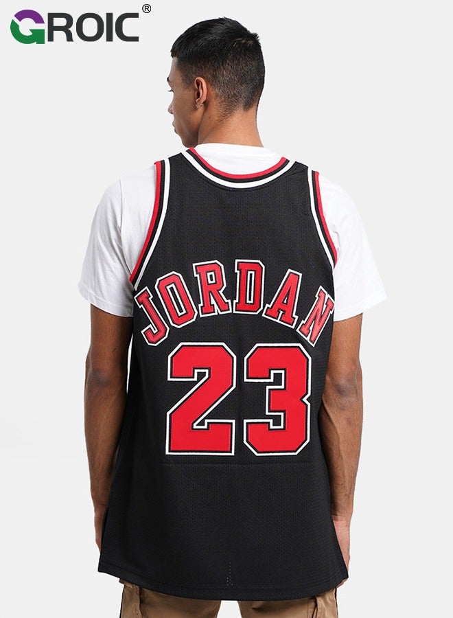 Basketball Jersey, Michael Jordan Jersey 23# Basketball T Shirt and Shorts, Basketball Jersey Shirt for Adults, Basketball Suits, Basketball Jersey Set, Suitable for 175-180CM