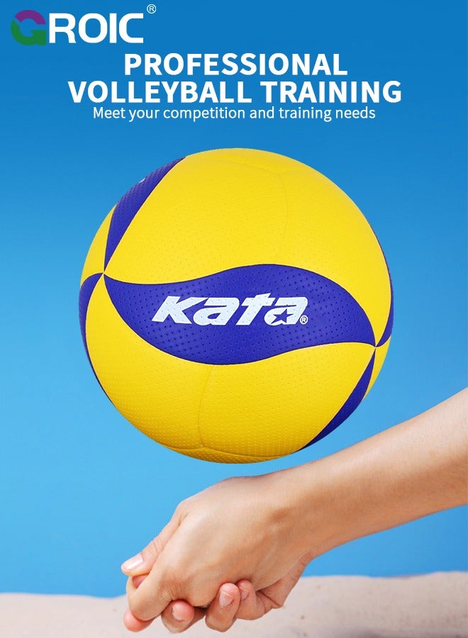 Volleyball Official Size 5, Volleyball Kit, Volleyballs, Soft Volleyball Beach Volleyball Pool Volleyball for Indoor Outdoor Beach, Training Equipment Volleyball Training, Competition, Gym
