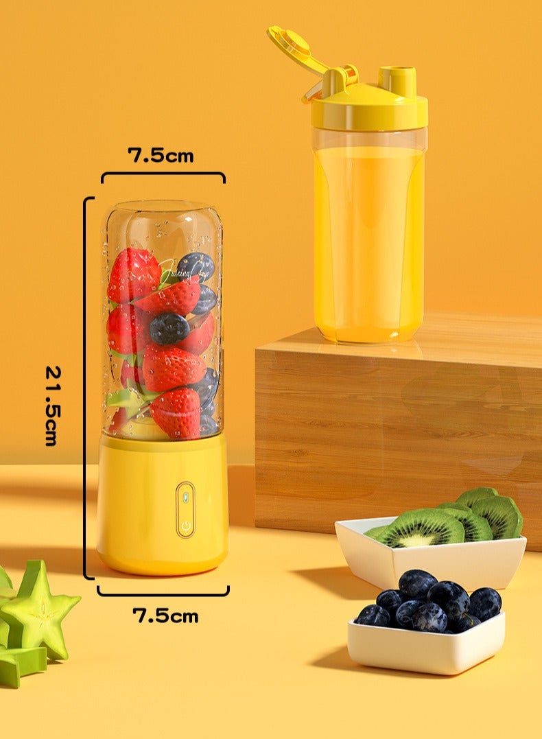 500ML Wireless Portable Blender,Powerful 12 Blades,USB-C Rechargeable,  Personal Size Handheld Blender Electric Juicer Blender, Juice Maker Mixer Shakes Juicer Machine, Baby Food Maker (Pink)