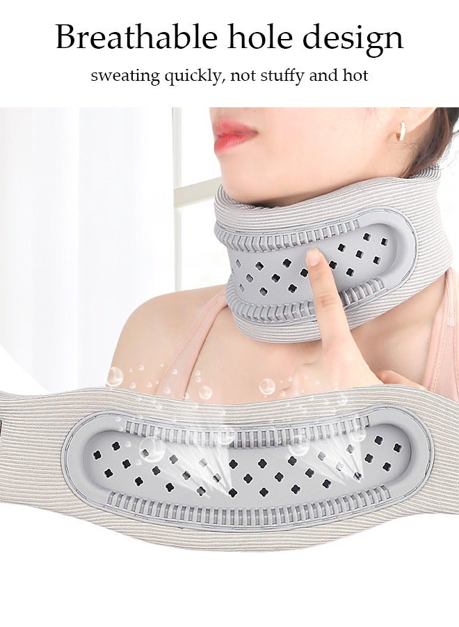 Neck Brace for Neck Pain and Support, Adjustable Cervical Collar for Sleeping, Soft Foam Neck Protectors Wraps Keep Vertebrae Stable and Aligned, Women & Men Cervical Spine Pressure Relief