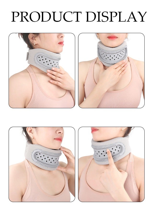 Neck Brace for Neck Pain and Support, Adjustable Cervical Collar for Sleeping, Soft Foam Neck Protectors Wraps Keep Vertebrae Stable and Aligned, Women & Men Cervical Spine Pressure Relief