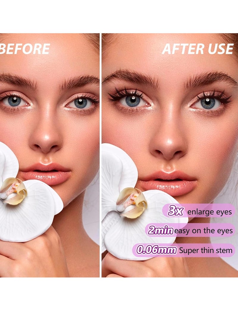 100Pcs Lashes Cluster DIY Lash Extension Kit Cute Dog Series 10-13mm Mix Individual Lashes Dog Eye Lashes Natural Look Cluster Lashes C Curl Wispy False Eyelashes Lash Kit