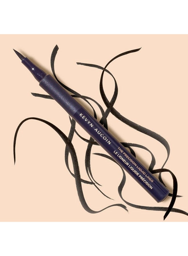 The Precision Liquid Liner, Black: Easy Use With A Glideon Felt Tip Eyeliner. Ultrafine Precise Applicator For Sharp Lines. Light To Heavy Application. Smudgeproof. All Day Long Wear.