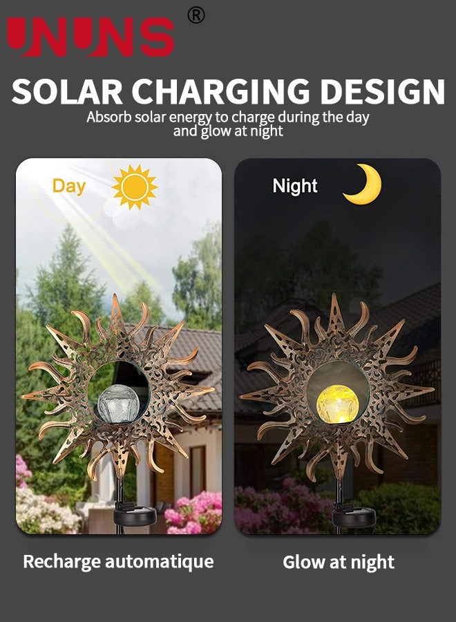 Led Solar Light,Outdoor Solar Lanterns,Solar Garden Lights,Patio Decor Metal Yard Art Garden Accessories,Outdoor Decorations For Porch,Yard,Lawn,Patio,Courtyard