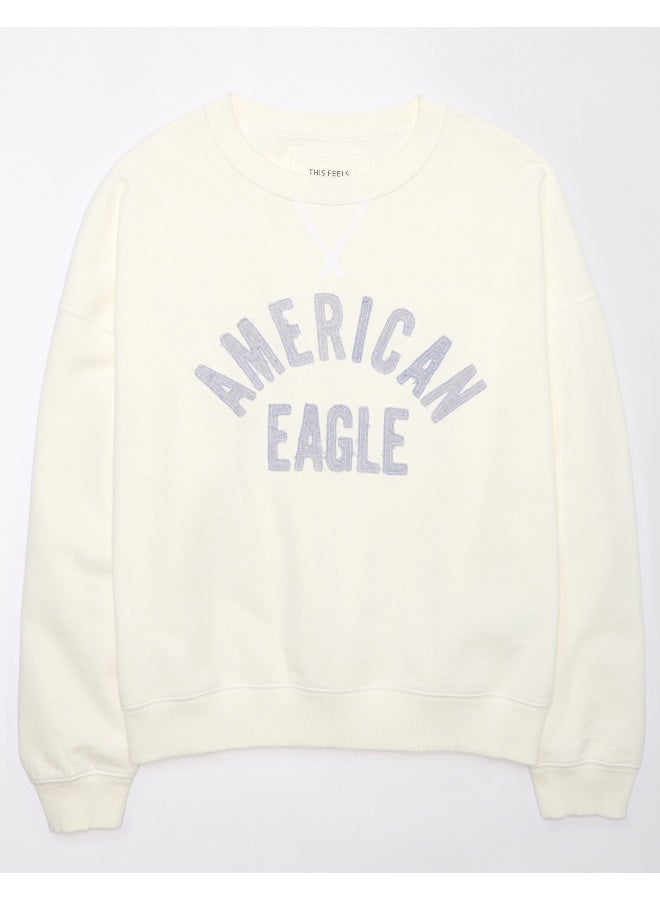 AE Crew Neck Graphic Fleece Sweatshirt