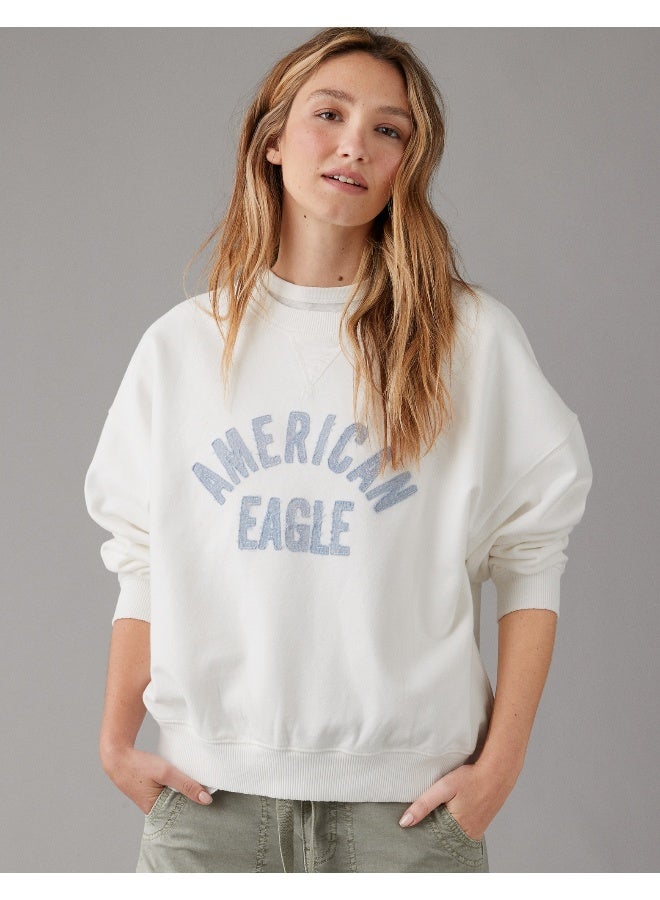 AE Crew Neck Graphic Fleece Sweatshirt