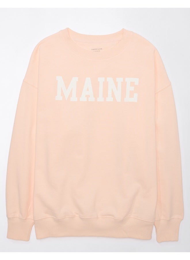 AE Oversized Maine Graphic Sweatshirt