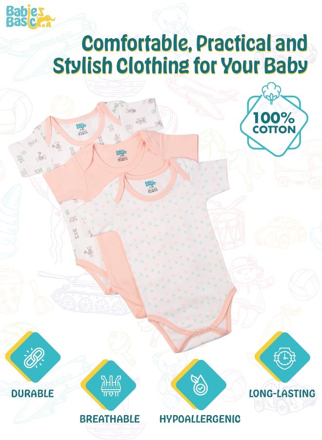 Printed Romper - Pack Of 3, Multi Color