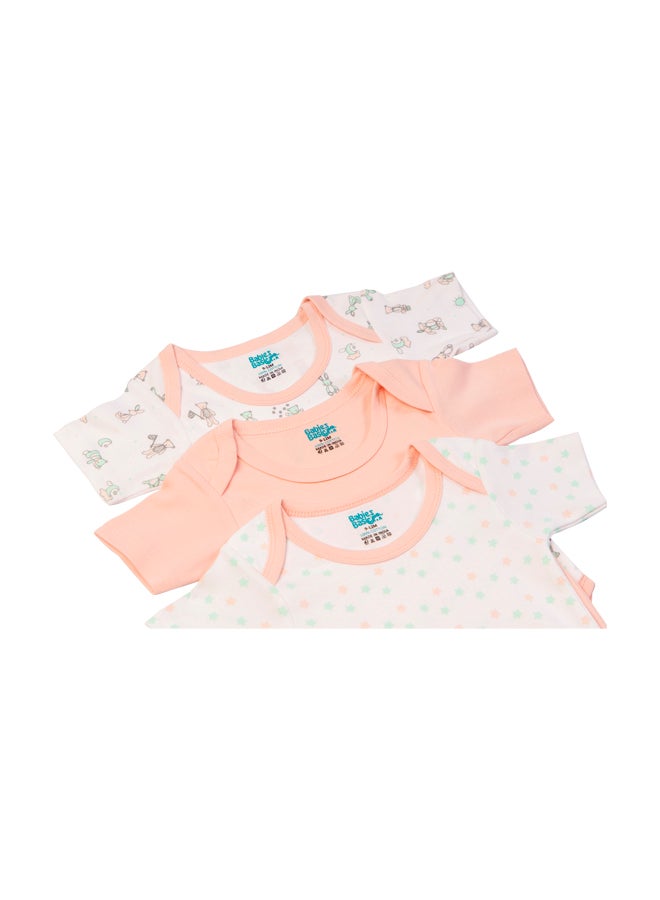 Printed Romper - Pack Of 3, Multi Color