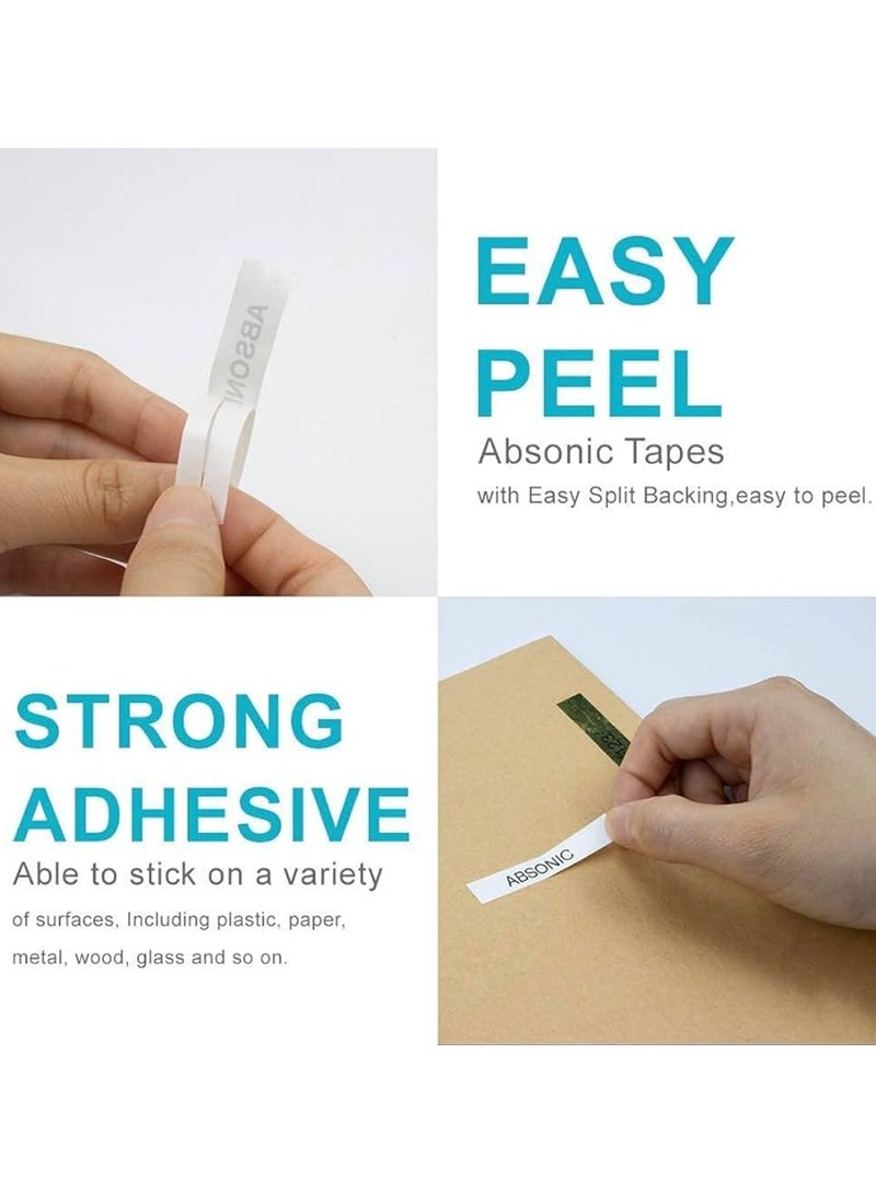 2- Piece of DYMO Compatible 40913 D1 Labels, 9mm x 7m Roll, Black Print on White Tape, Self-Adhesive Labels for LabelManager and MobileLabeler Label Printers