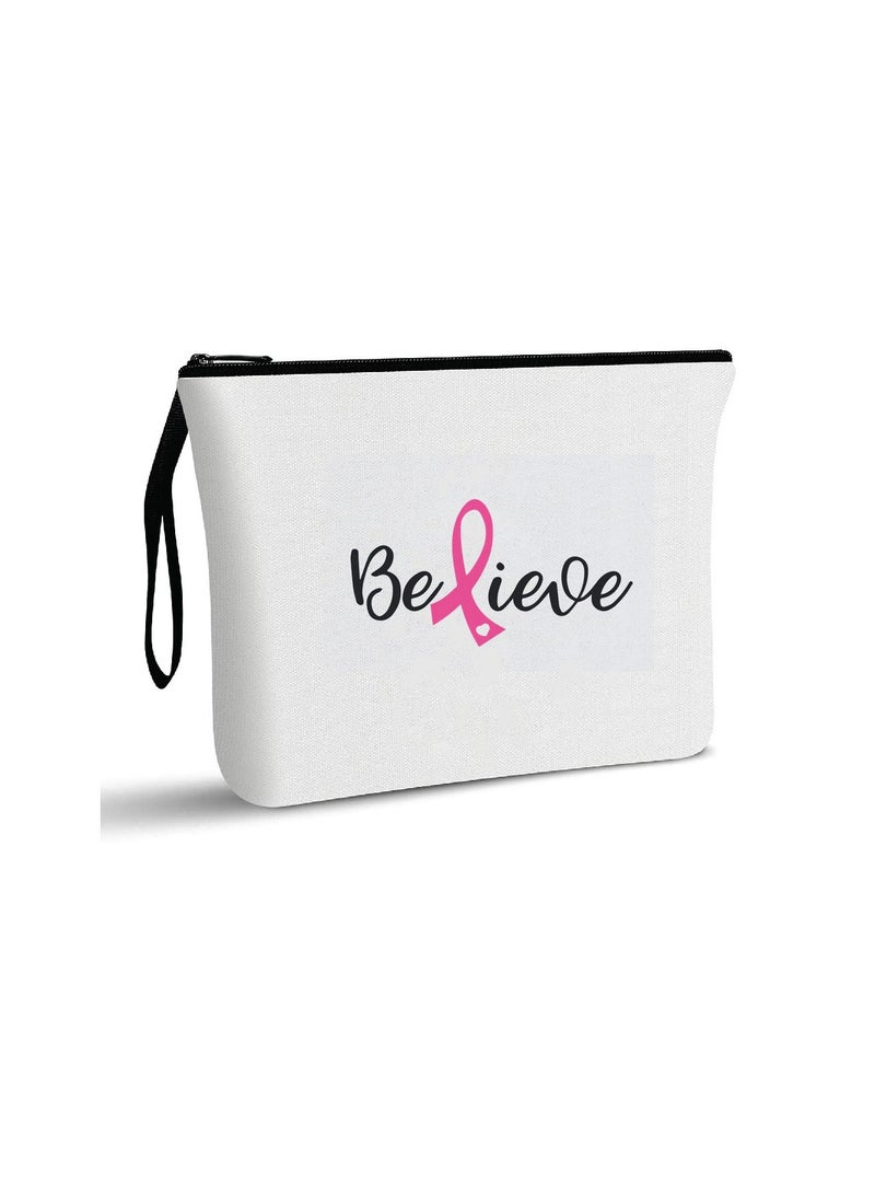 14 Pack PinkCancer Awareness Makeup Bags Pink Ribbon Cosmetic Pouches Multi Purpose  Survivor Gifts for Women Cancer Fighter Butterfly Zipper Organizers for Patient Friends Coworker