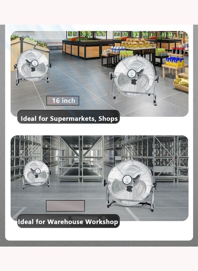 Metal floor fan 16 Inch High Velocity Cooling Fan3 Speed High Speed Blades For Home Office Shop