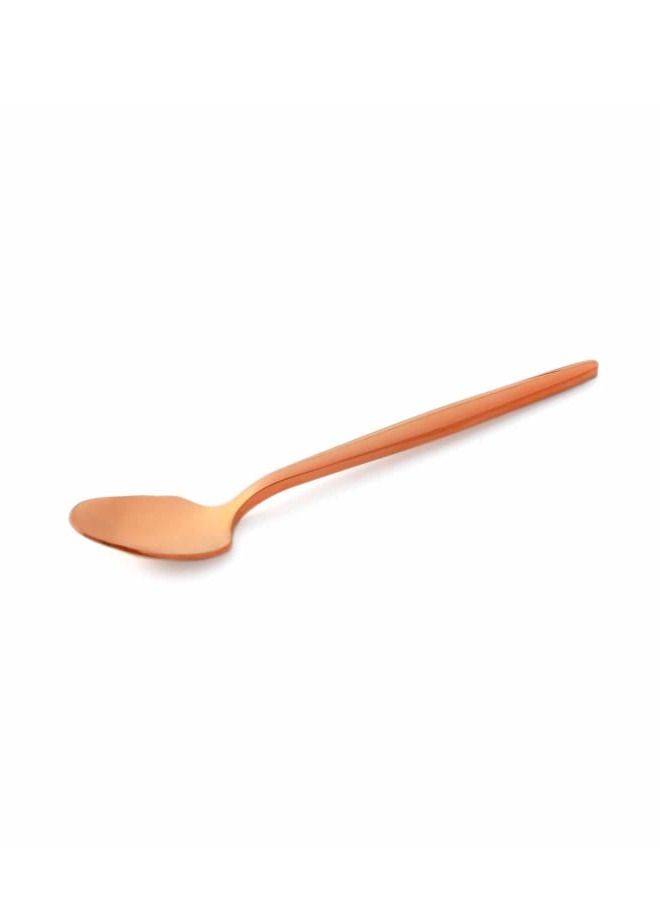 12pcs Cutlery Set, 18/10 Stainless Steel, Flatware Set, 12pcs Tea Spoon, Shine Rose Gold, for Home Kitchen, Mirror Polished - Dishwasher Safe