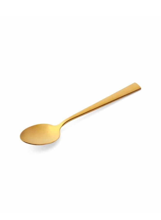 12pcs Cutlery Set, 18/10 Stainless Steel, Flatware Set, 12pcs Tea Spoon, Shine Gold, for Home Kitchen, Mirror Polished - Dishwasher Safe