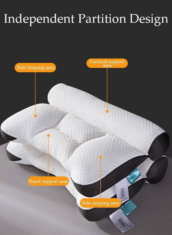 1PCS Comfort Ergonomic Pillow for Pain Relief Bed Pillow for Sleeping, Ergonomic Orthopedic Cervical for Neck and Shoulder Pain, Side Back Stomach Sleeper