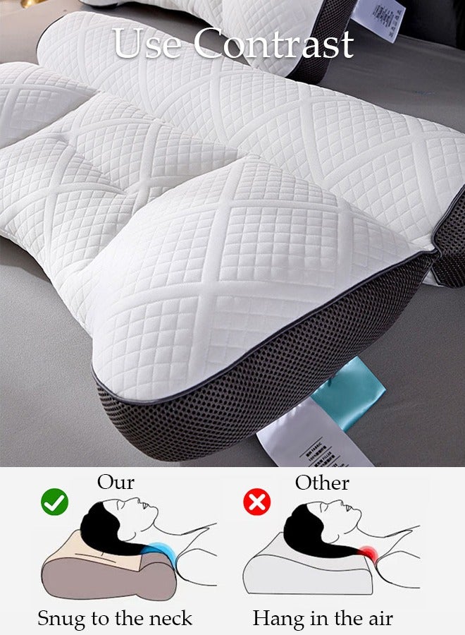 1PCS Comfort Ergonomic Pillow for Pain Relief Bed Pillow for Sleeping, Ergonomic Orthopedic Cervical for Neck and Shoulder Pain, Side Back Stomach Sleeper