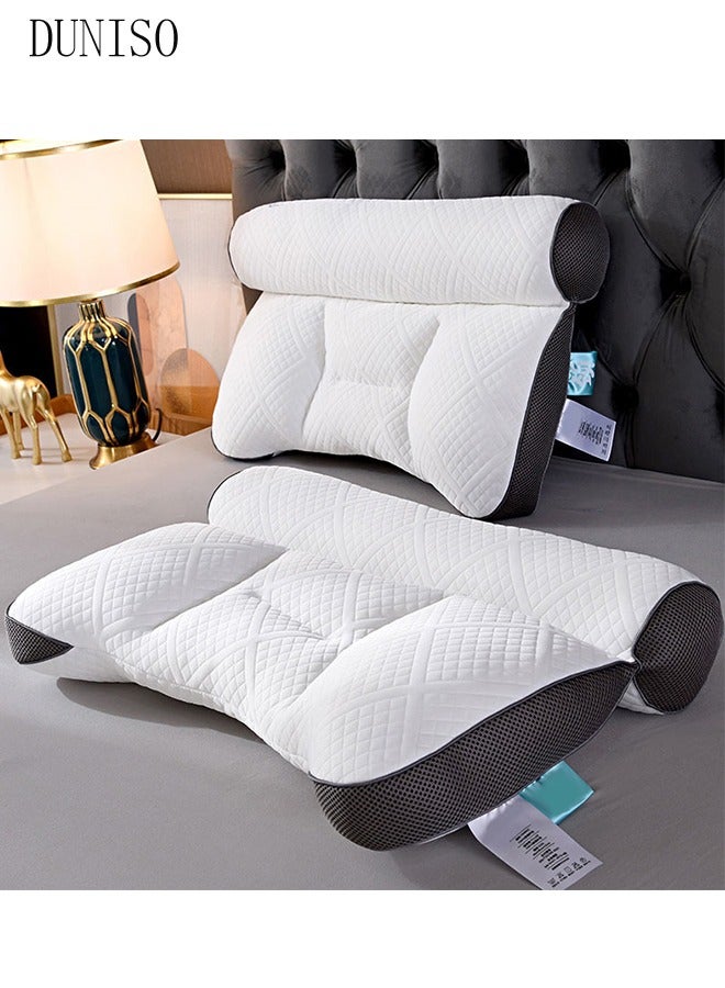 1PCS Comfort Ergonomic Pillow for Pain Relief Bed Pillow for Sleeping, Ergonomic Orthopedic Cervical for Neck and Shoulder Pain, Side Back Stomach Sleeper