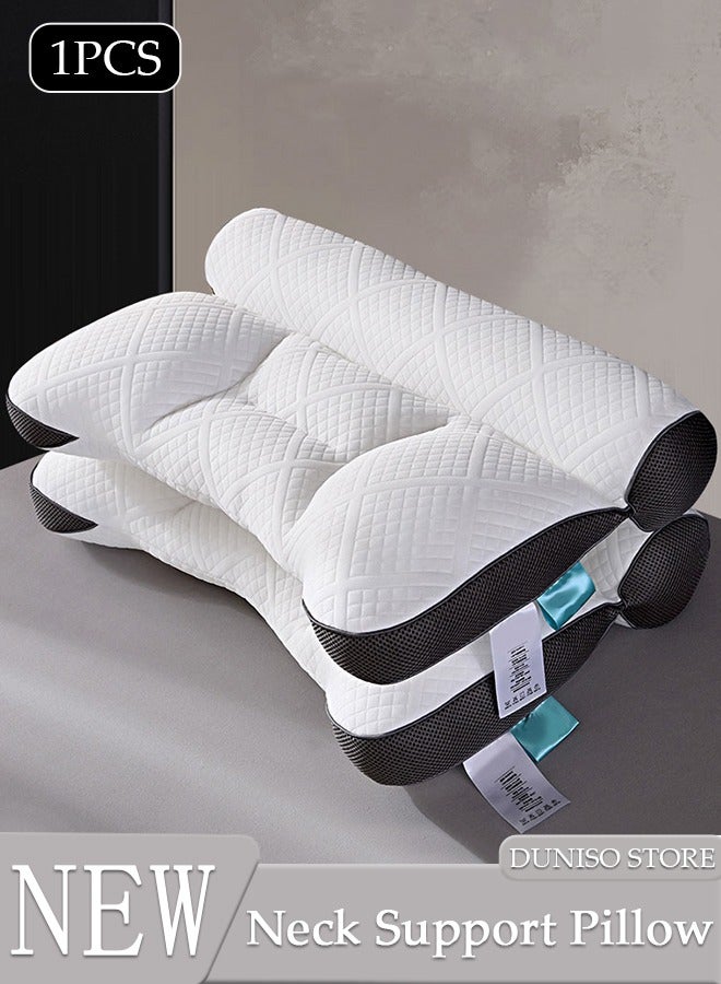 1PCS Comfort Ergonomic Pillow for Pain Relief Bed Pillow for Sleeping, Ergonomic Orthopedic Cervical for Neck and Shoulder Pain, Side Back Stomach Sleeper