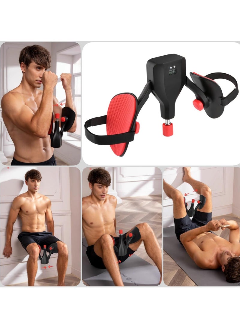 Thigh Trainer with 77 LB Maximum Resistance, Adjustable Leg and Inner Thigh Exercise Equipment, Hip Shaper, Pelvic Floor Strengthener, Arm Slimming Trimmer