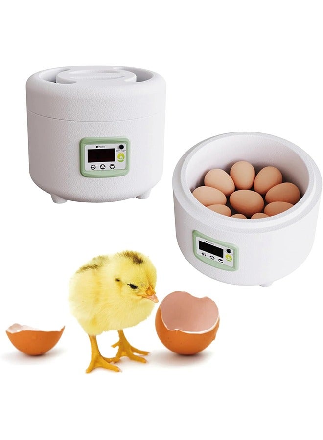 9 Eggs Incubator,Poultry Automatic Temperature Control Incubator,Tool Small Plastic Bionic Water Bed,Farm Bird Egg Incubator,for Chicken Duck Goose Eggs