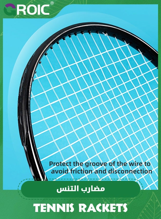 Adults Tennis Racket,27 Inch Tennis Racquet includes Tennis Balls, and Tennis Trainer,Tennis Racket Set for Beginners and Students Training