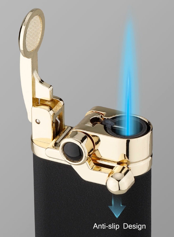 2pcs Torch Lighter Windproof  Jet Blue Flame Lighter , Adjustable Flame and Refillable Metal Lighter