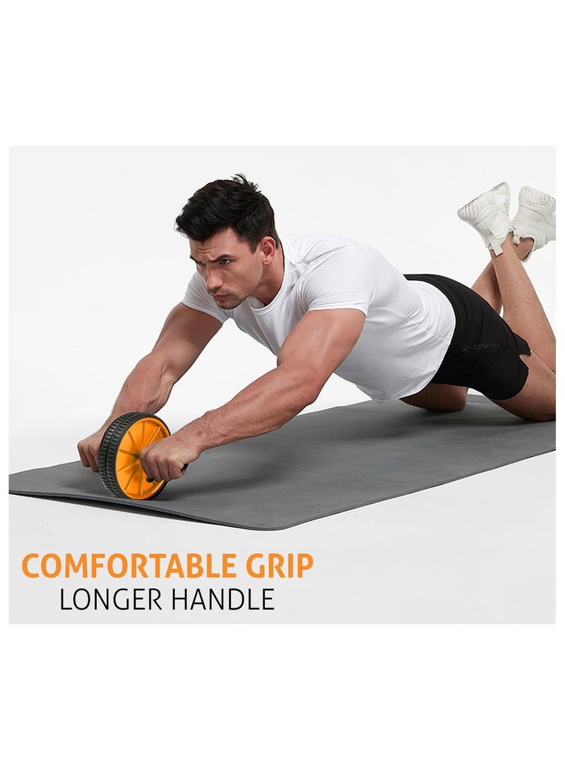 Professional Non Slip Handles Double Wheel Ab Roller With Knee Mat Abdominal Workout Equipment For Men And Women Exercise