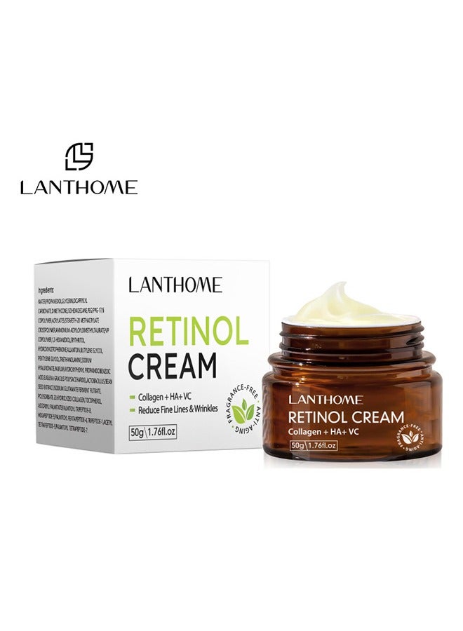 Retinol Cream-Reduce Fine Lines & Wrinkles,Collagen +Ha +Vc Retinol Firming Cream 50ml