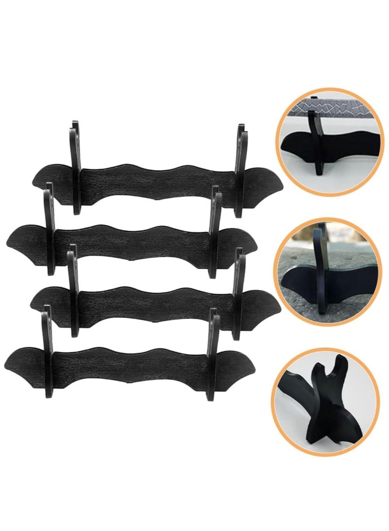 4pcs Figure Display Stand Swords Bracket Lightsaber Holder Samurai Stand Medieval Swords Stand Holder Swords Display Rack Wood Swords Stand Katana Stand Picture Gift Box Plastic