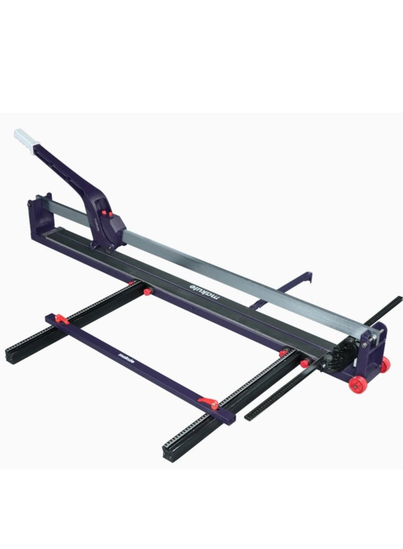 Professional Hand Tile Cutter 800mm with Single Chromed Rod and 22x6x6mm Ball Bearing Blade for Precise Parallel Cuts, 6-15mm Cutting Thickness, TC800-1